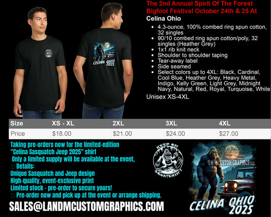 Celina Sasquatch Jeep T-Shirt