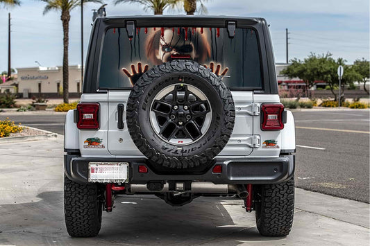 Let me out Michael Myers rear window see through graphic.