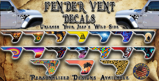 Highland cow fender vent decal for the JL or JT 2018 or newer