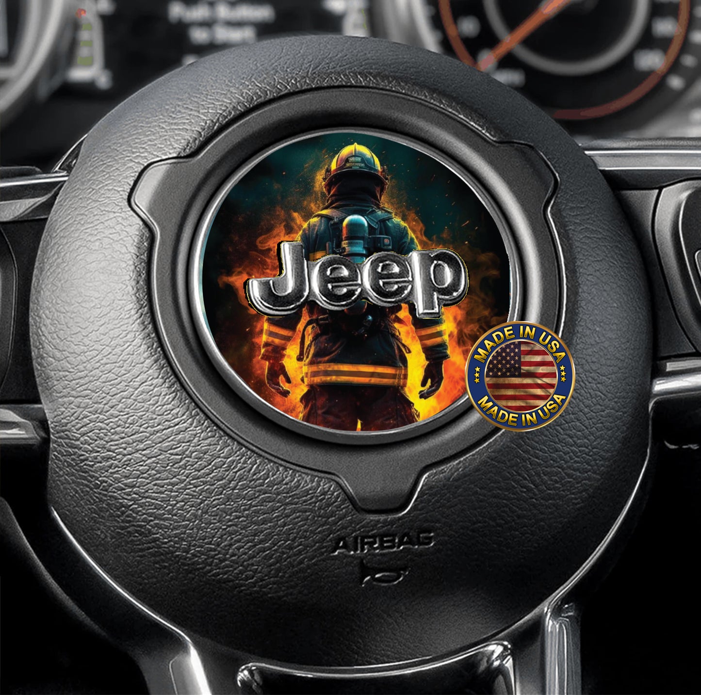 Steering wheel decal Firefighter