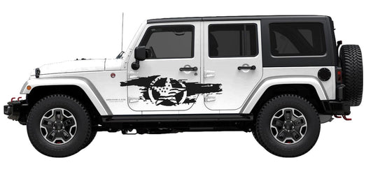 Jeep Door decals Star flag
