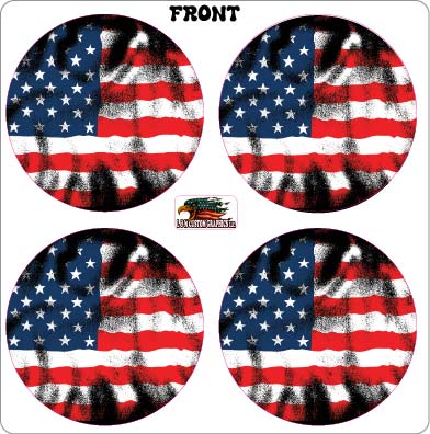 Inside vent decals Flag decal