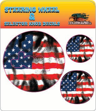 Steering wheel decal American Flag decal