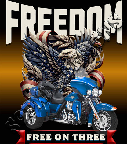 Freedom free on three cross Blue trike