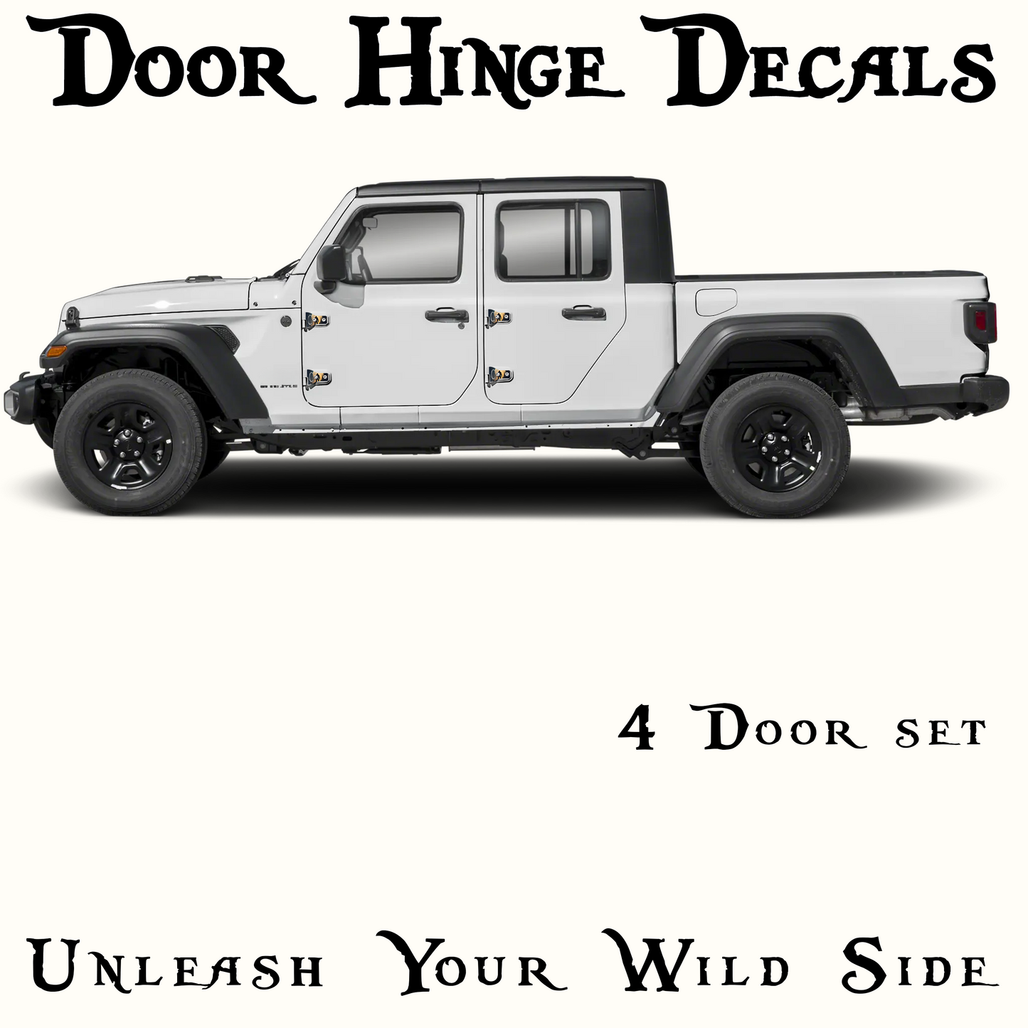 Tiger strips Door hinge decals 12