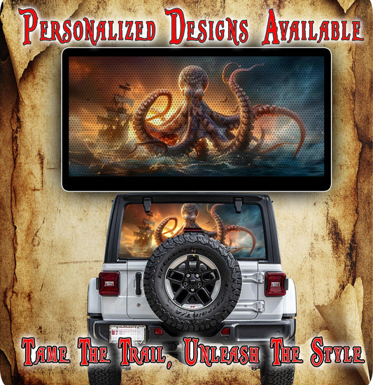 Kraken rear window see through graphic.