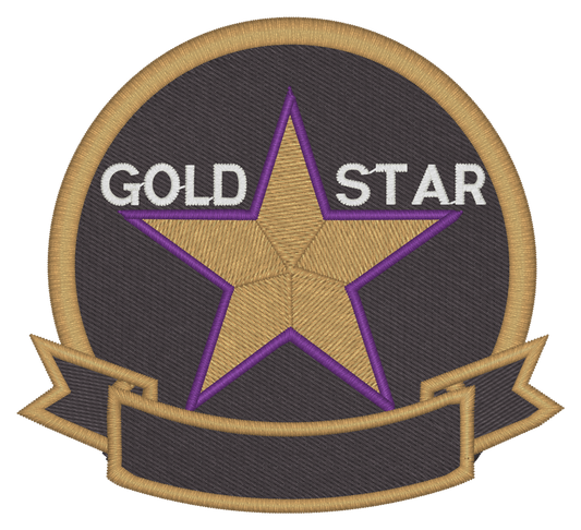 Gold star patch
