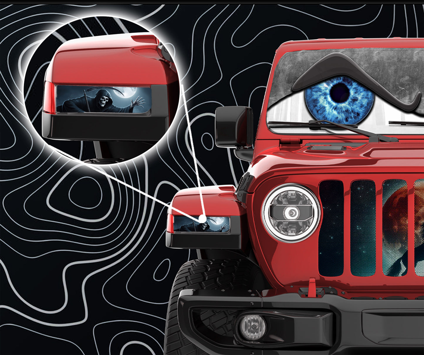 grim reaper Jl and Gladiator Turn signal decal