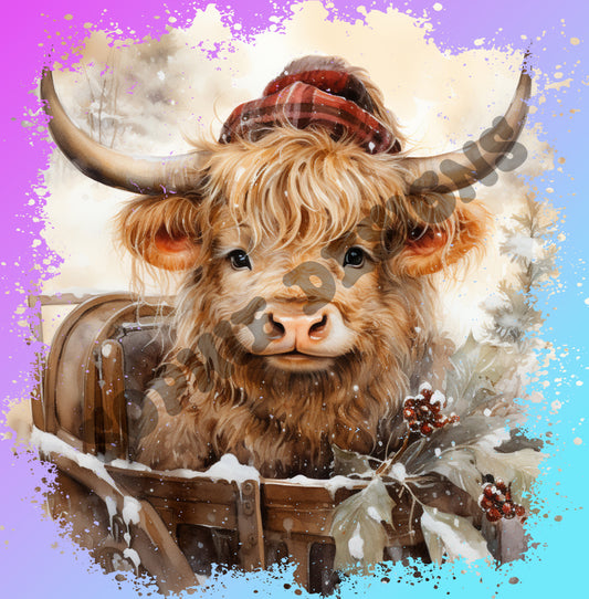 Baby Highland cow Digitial download