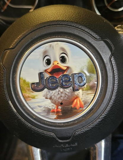 Steering wheel decal duck decal