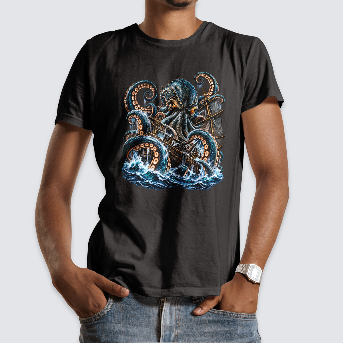 Kraken Pirate Ship T-Shirt