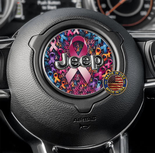no one fights alone cancer awareness JK fender Decals fits 2007-2018