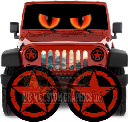 Oscar mike round jeep eyes