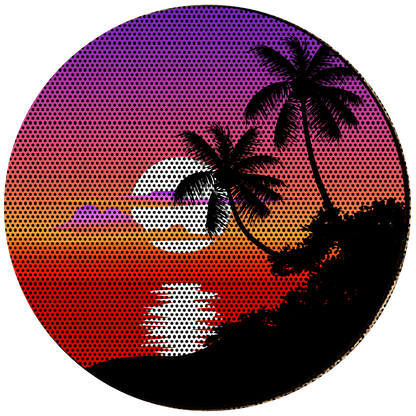 Sunset palm tree