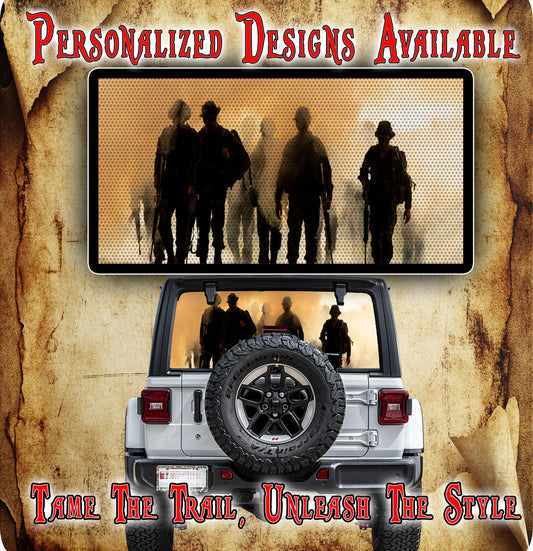 Brothers in arms Rear window see through graphic.