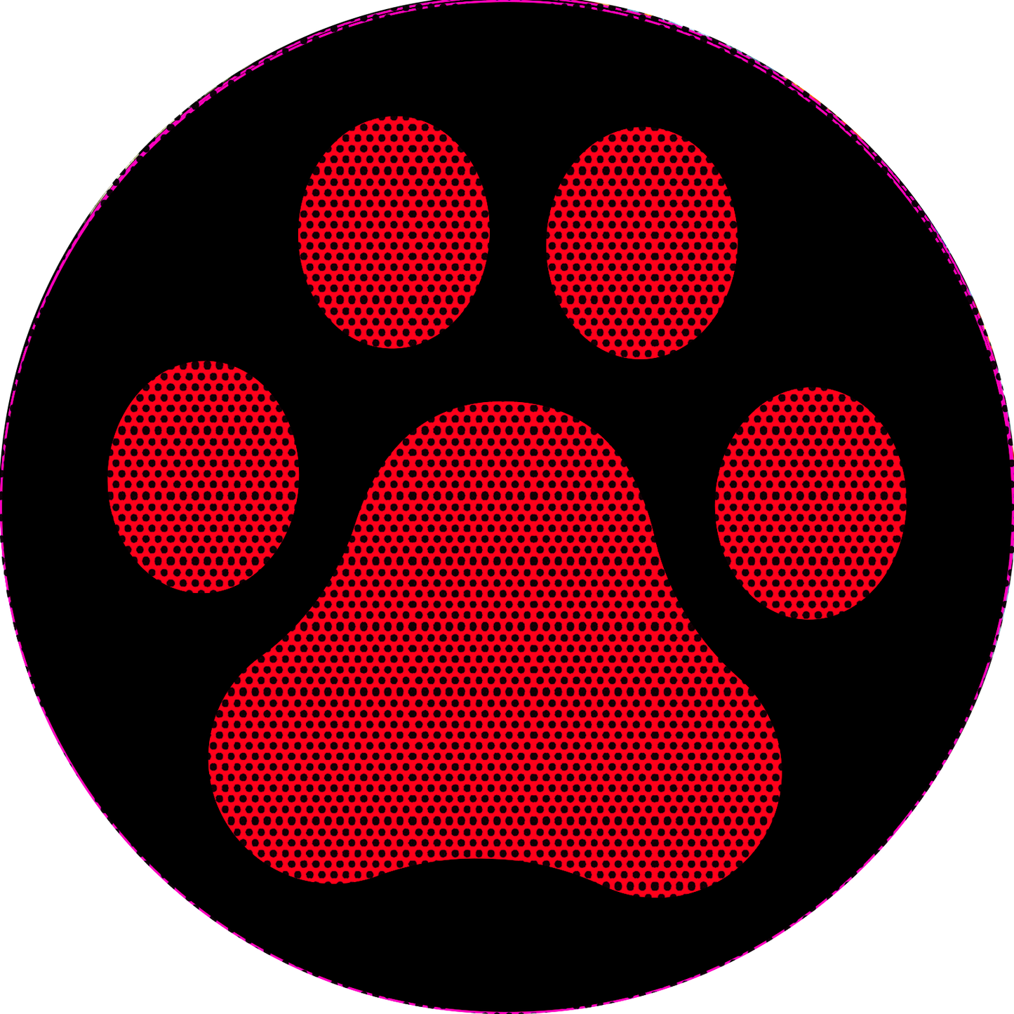 Red Paw print