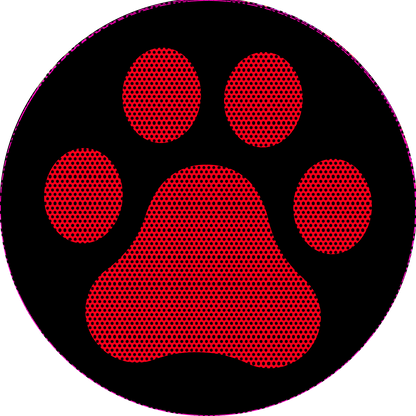 Red Paw print