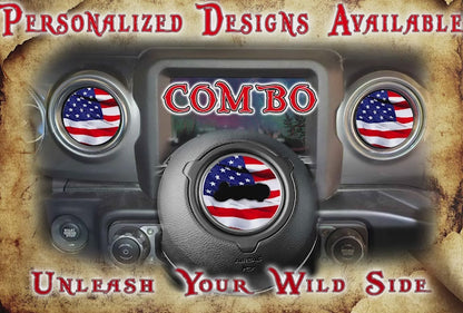 Steering wheel decal Merica