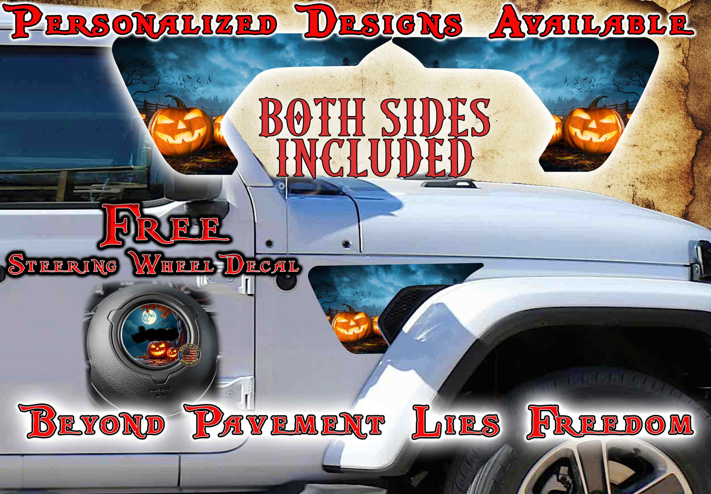 Pumpkin patch fender vent for the JL or JT 2018 or newer