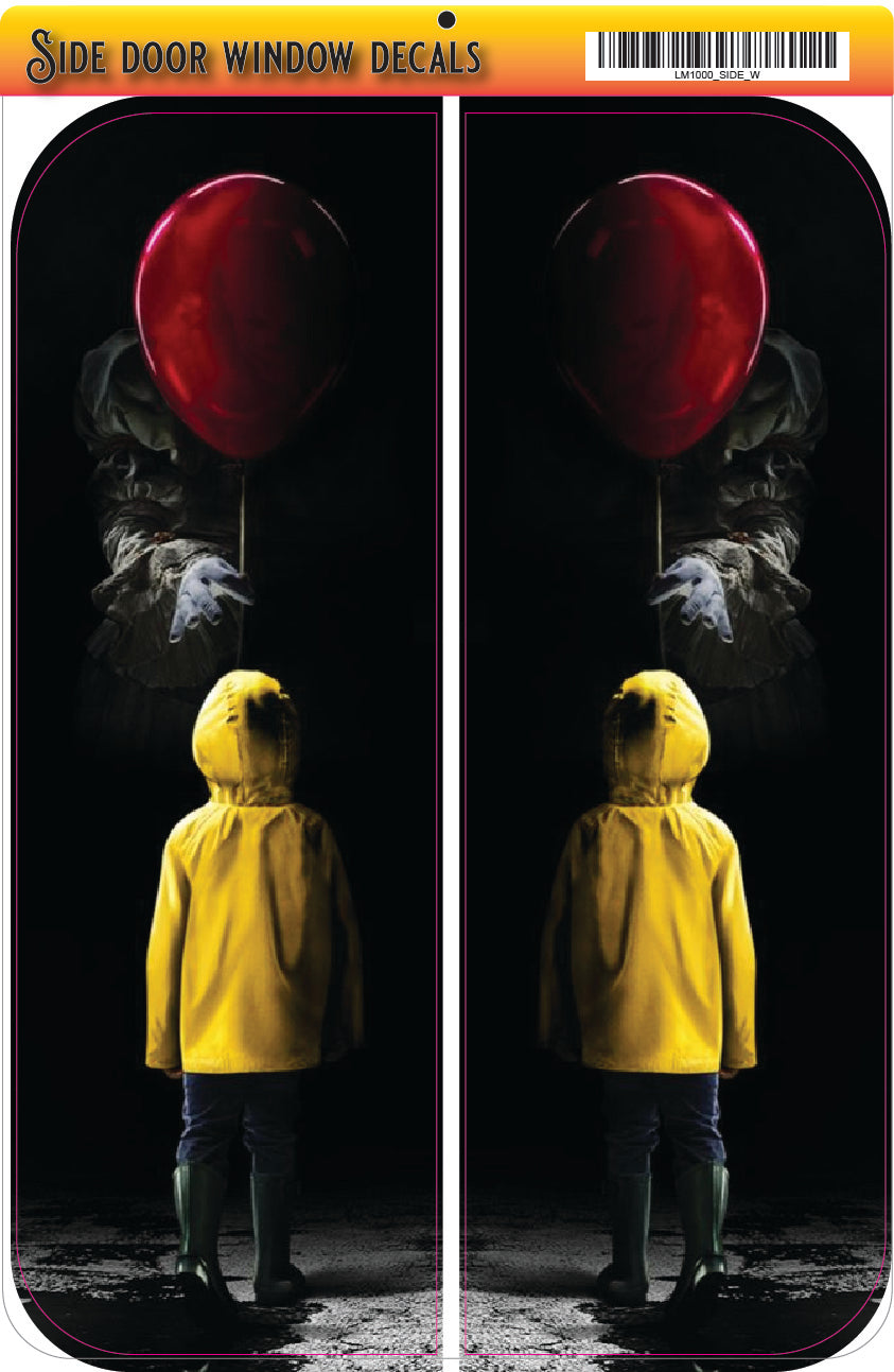 Side door window red ballon