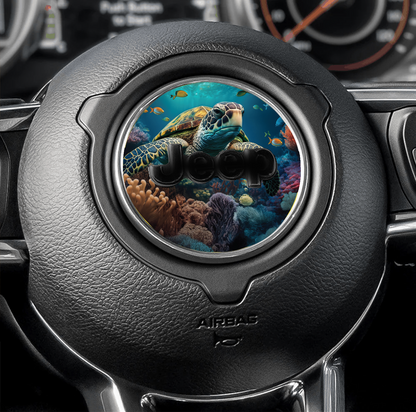 Steering wheel decal sea turtle decal