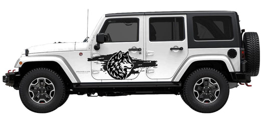 Jeep Door decals wolf