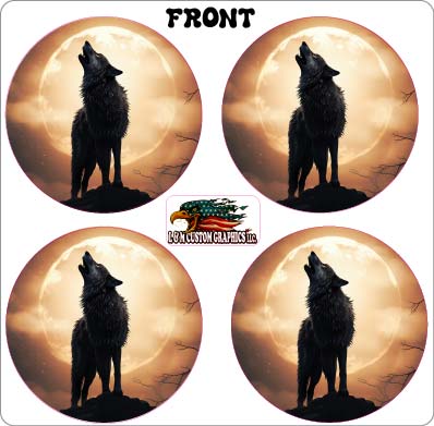 Inside vent decals Wolf decal