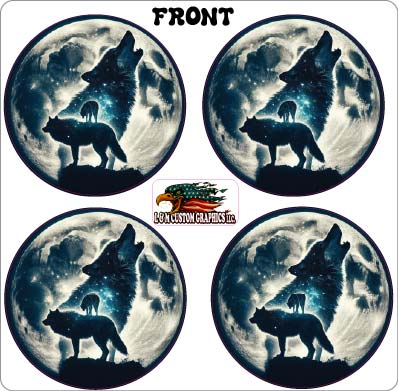 Inside vent decals wolves decal