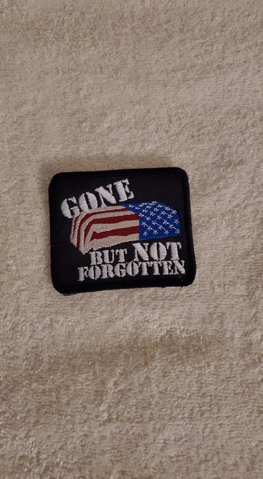 Gone but not forgotten motorcycle vest patch