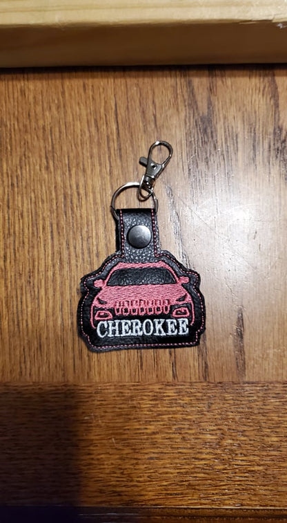 Custom Embroidered key chains KL front