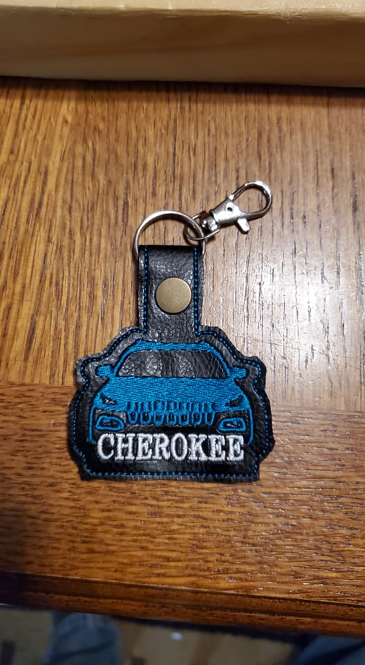 Custom Embroidered key chains KL front