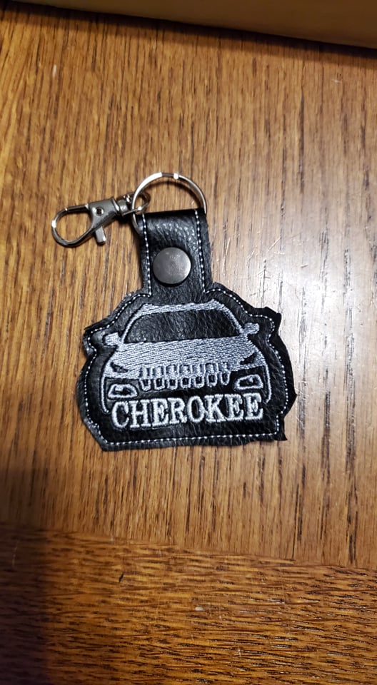Custom Embroidered key chains KL front