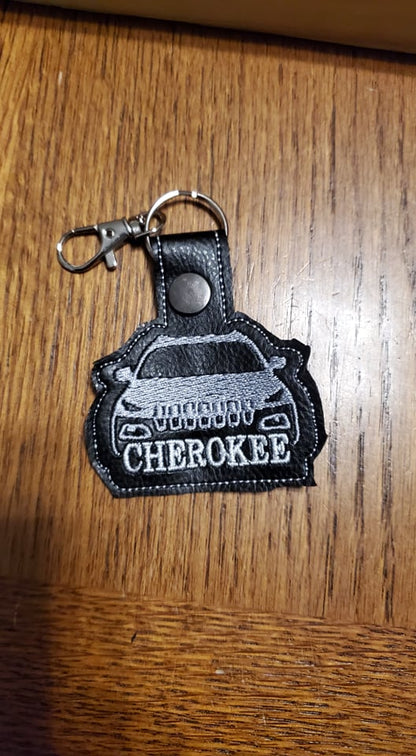 Custom Embroidered key chains KL front