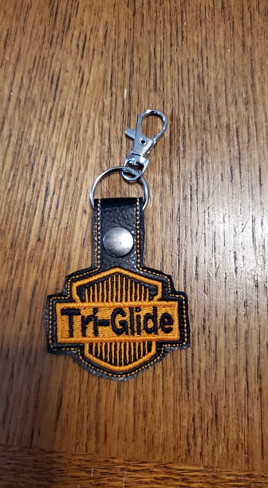 Custom Embroidered key chains Tri glide