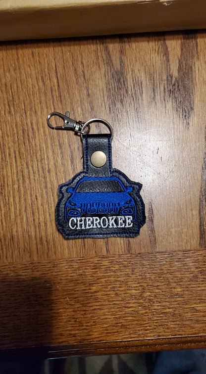 Custom Embroidered key chains KL front