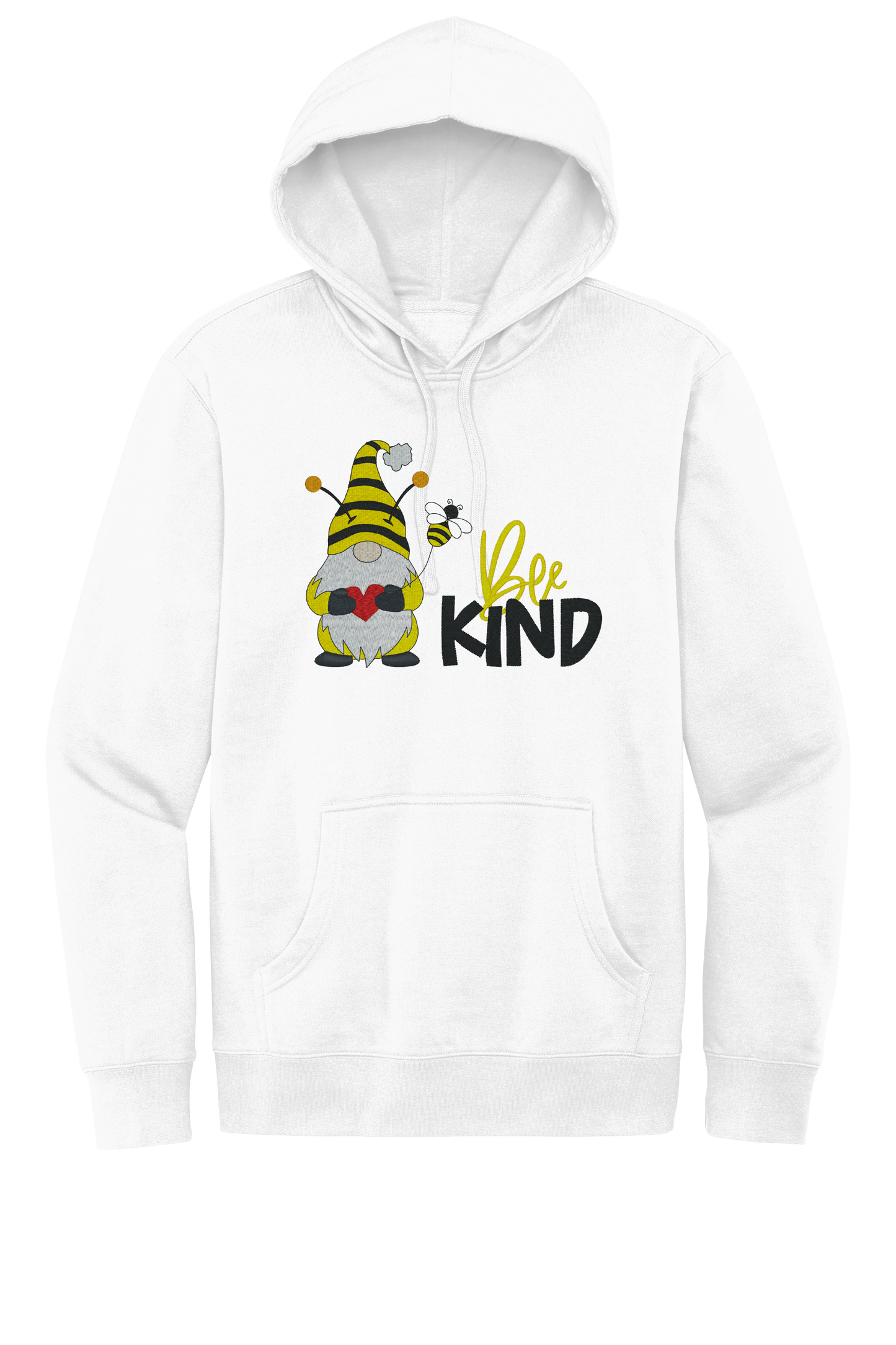 Embordered Hoodie bee kind Gnomes